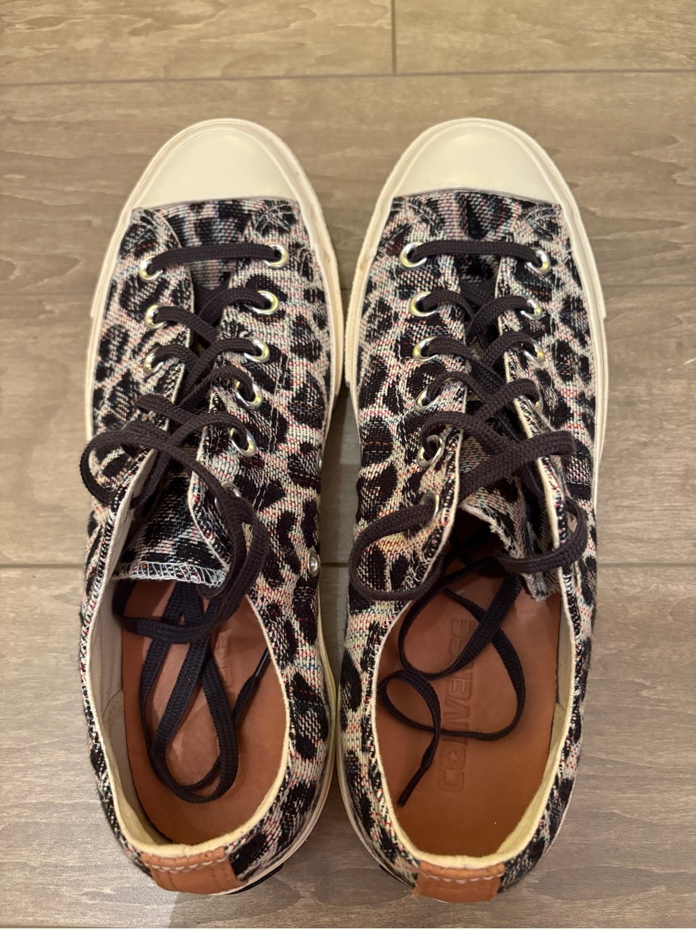 Converse Leopard Print Canvas Sneakers